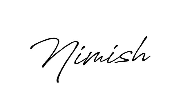 Nimish stylish signature style. Best Handwritten Sign (Antro_Vectra_Bolder) for my name. Handwritten Signature Collection Ideas for my name Nimish. Nimish signature style 7 images and pictures png