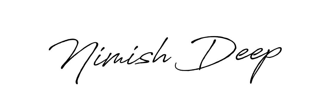 Once you've used our free online signature maker to create your best signature Antro_Vectra_Bolder style, it's time to enjoy all of the benefits that Nimish Deep name signing documents. Nimish Deep signature style 7 images and pictures png