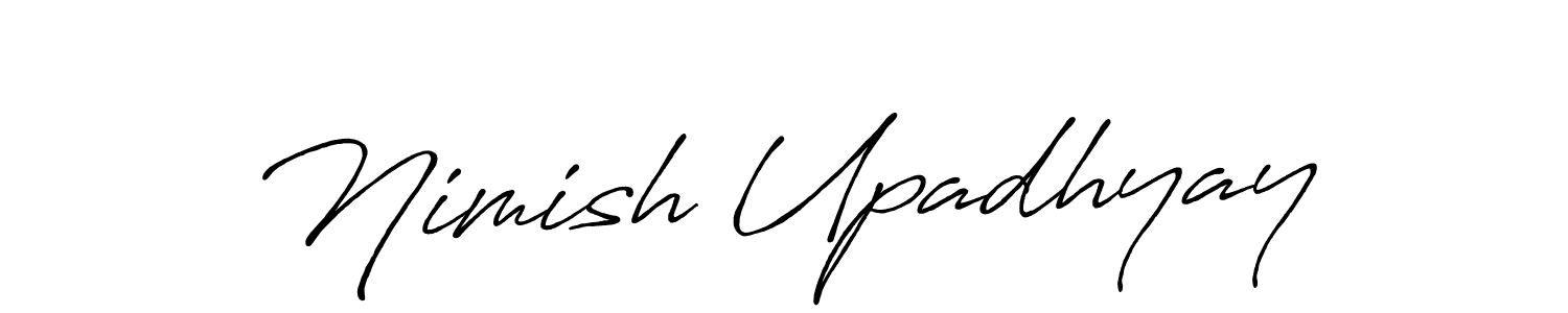 Create a beautiful signature design for name Nimish Upadhyay. With this signature (Antro_Vectra_Bolder) fonts, you can make a handwritten signature for free. Nimish Upadhyay signature style 7 images and pictures png