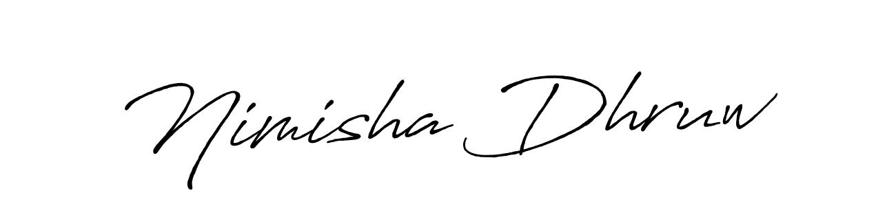 How to make Nimisha Dhruw signature? Antro_Vectra_Bolder is a professional autograph style. Create handwritten signature for Nimisha Dhruw name. Nimisha Dhruw signature style 7 images and pictures png