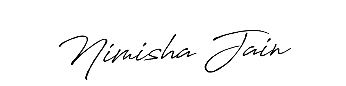 Nimisha Jain stylish signature style. Best Handwritten Sign (Antro_Vectra_Bolder) for my name. Handwritten Signature Collection Ideas for my name Nimisha Jain. Nimisha Jain signature style 7 images and pictures png