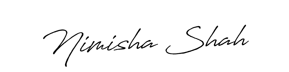 Antro_Vectra_Bolder is a professional signature style that is perfect for those who want to add a touch of class to their signature. It is also a great choice for those who want to make their signature more unique. Get Nimisha Shah name to fancy signature for free. Nimisha Shah signature style 7 images and pictures png