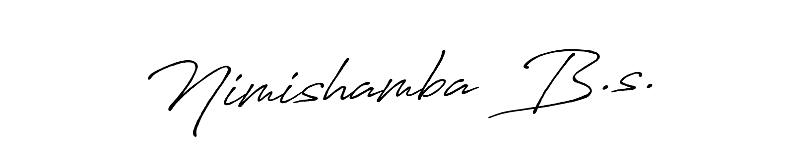 Check out images of Autograph of Nimishamba  B.s. name. Actor Nimishamba  B.s. Signature Style. Antro_Vectra_Bolder is a professional sign style online. Nimishamba  B.s. signature style 7 images and pictures png