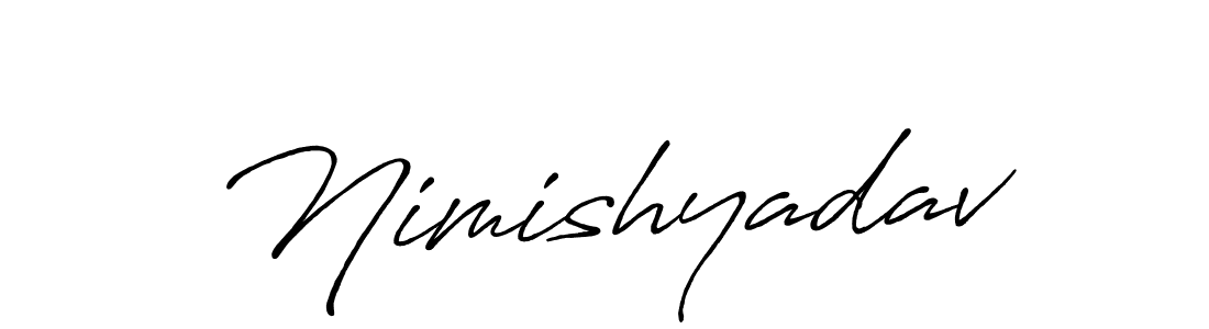 How to make Nimishyadav signature? Antro_Vectra_Bolder is a professional autograph style. Create handwritten signature for Nimishyadav name. Nimishyadav signature style 7 images and pictures png