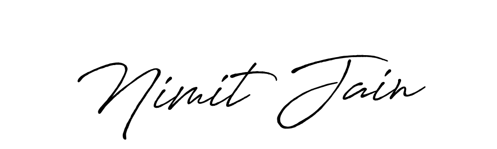 Nimit Jain stylish signature style. Best Handwritten Sign (Antro_Vectra_Bolder) for my name. Handwritten Signature Collection Ideas for my name Nimit Jain. Nimit Jain signature style 7 images and pictures png