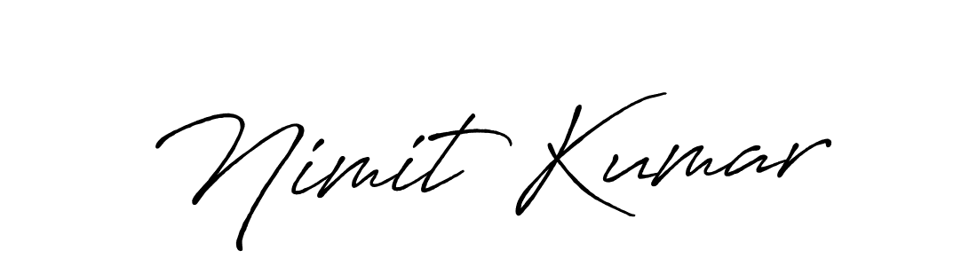 Create a beautiful signature design for name Nimit Kumar. With this signature (Antro_Vectra_Bolder) fonts, you can make a handwritten signature for free. Nimit Kumar signature style 7 images and pictures png