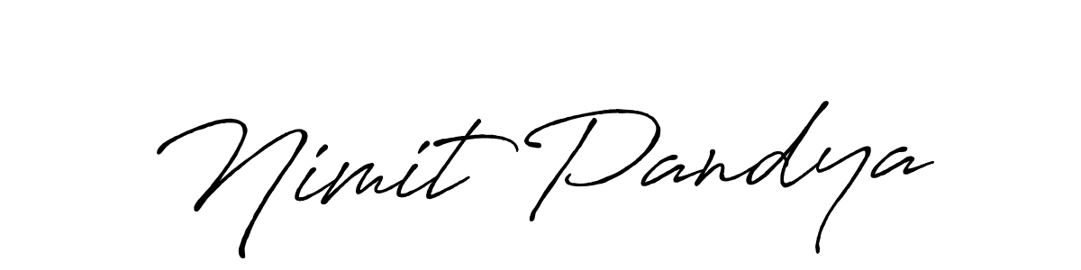 Also You can easily find your signature by using the search form. We will create Nimit Pandya name handwritten signature images for you free of cost using Antro_Vectra_Bolder sign style. Nimit Pandya signature style 7 images and pictures png