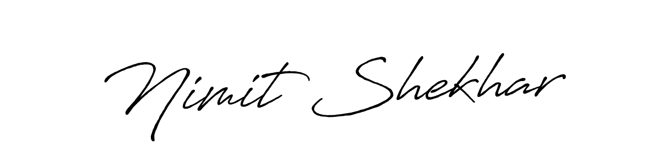 You should practise on your own different ways (Antro_Vectra_Bolder) to write your name (Nimit Shekhar) in signature. don't let someone else do it for you. Nimit Shekhar signature style 7 images and pictures png