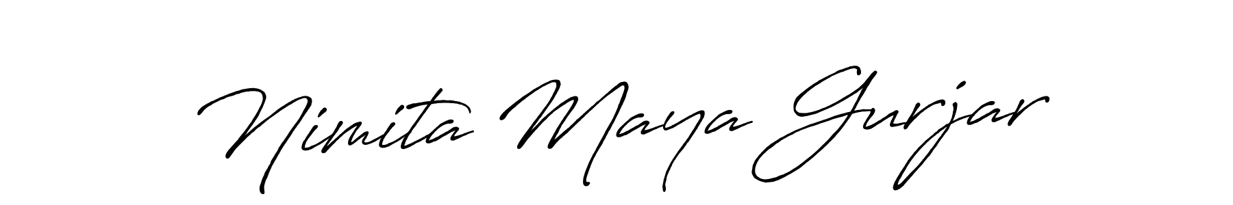 Design your own signature with our free online signature maker. With this signature software, you can create a handwritten (Antro_Vectra_Bolder) signature for name Nimita Maya Gurjar. Nimita Maya Gurjar signature style 7 images and pictures png