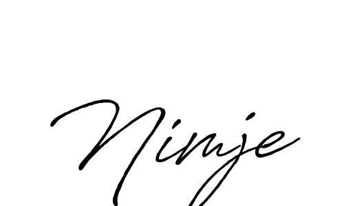 Check out images of Autograph of Nimje name. Actor Nimje Signature Style. Antro_Vectra_Bolder is a professional sign style online. Nimje signature style 7 images and pictures png