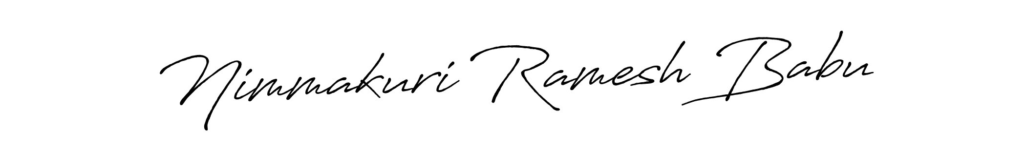 Make a beautiful signature design for name Nimmakuri Ramesh Babu. With this signature (Antro_Vectra_Bolder) style, you can create a handwritten signature for free. Nimmakuri Ramesh Babu signature style 7 images and pictures png