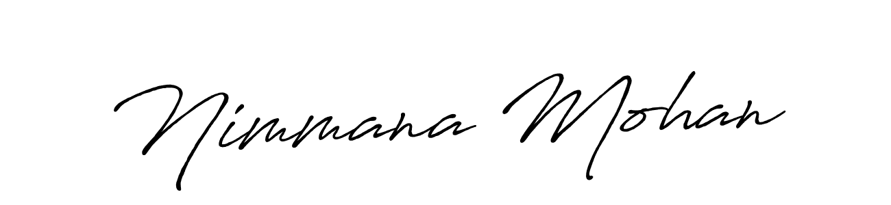 How to Draw Nimmana Mohan signature style? Antro_Vectra_Bolder is a latest design signature styles for name Nimmana Mohan. Nimmana Mohan signature style 7 images and pictures png