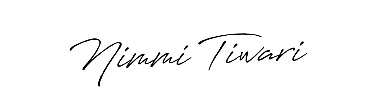 You should practise on your own different ways (Antro_Vectra_Bolder) to write your name (Nimmi Tiwari) in signature. don't let someone else do it for you. Nimmi Tiwari signature style 7 images and pictures png