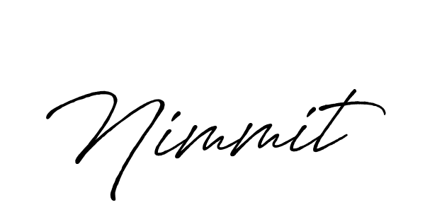 Similarly Antro_Vectra_Bolder is the best handwritten signature design. Signature creator online .You can use it as an online autograph creator for name Nimmit. Nimmit signature style 7 images and pictures png