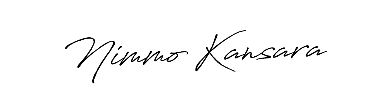 Create a beautiful signature design for name Nimmo Kansara. With this signature (Antro_Vectra_Bolder) fonts, you can make a handwritten signature for free. Nimmo Kansara signature style 7 images and pictures png