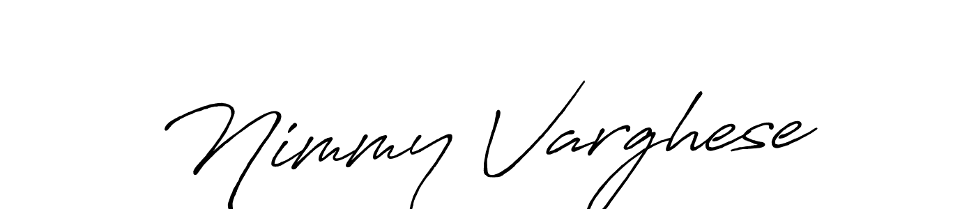Make a beautiful signature design for name Nimmy Varghese. With this signature (Antro_Vectra_Bolder) style, you can create a handwritten signature for free. Nimmy Varghese signature style 7 images and pictures png