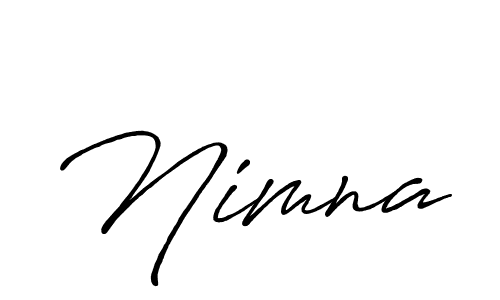 Nimna stylish signature style. Best Handwritten Sign (Antro_Vectra_Bolder) for my name. Handwritten Signature Collection Ideas for my name Nimna. Nimna signature style 7 images and pictures png