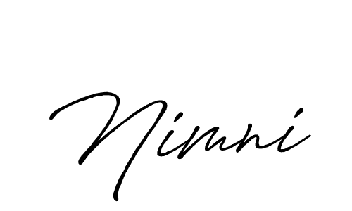 Make a beautiful signature design for name Nimni. With this signature (Antro_Vectra_Bolder) style, you can create a handwritten signature for free. Nimni signature style 7 images and pictures png