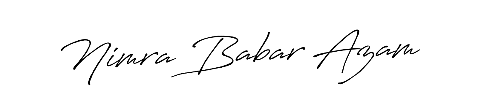 Make a beautiful signature design for name Nimra Babar Azam. Use this online signature maker to create a handwritten signature for free. Nimra Babar Azam signature style 7 images and pictures png