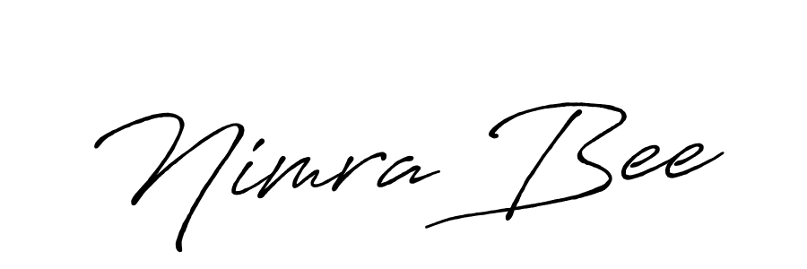 Design your own signature with our free online signature maker. With this signature software, you can create a handwritten (Antro_Vectra_Bolder) signature for name Nimra Bee. Nimra Bee signature style 7 images and pictures png