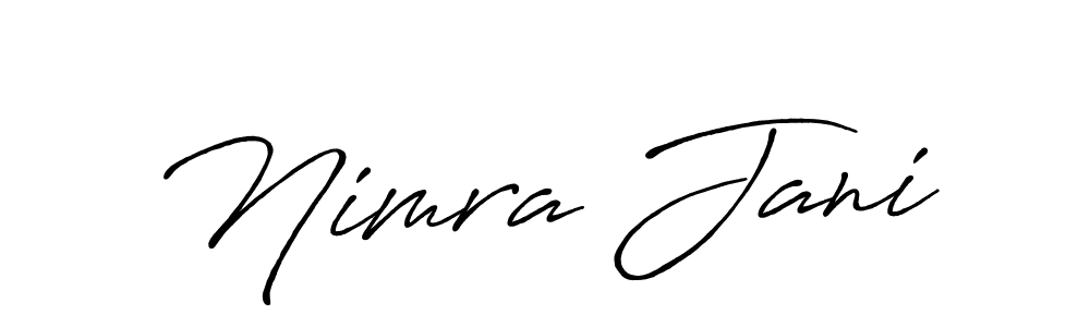 Similarly Antro_Vectra_Bolder is the best handwritten signature design. Signature creator online .You can use it as an online autograph creator for name Nimra Jani. Nimra Jani signature style 7 images and pictures png