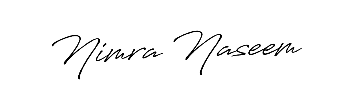 Nimra Naseem stylish signature style. Best Handwritten Sign (Antro_Vectra_Bolder) for my name. Handwritten Signature Collection Ideas for my name Nimra Naseem. Nimra Naseem signature style 7 images and pictures png