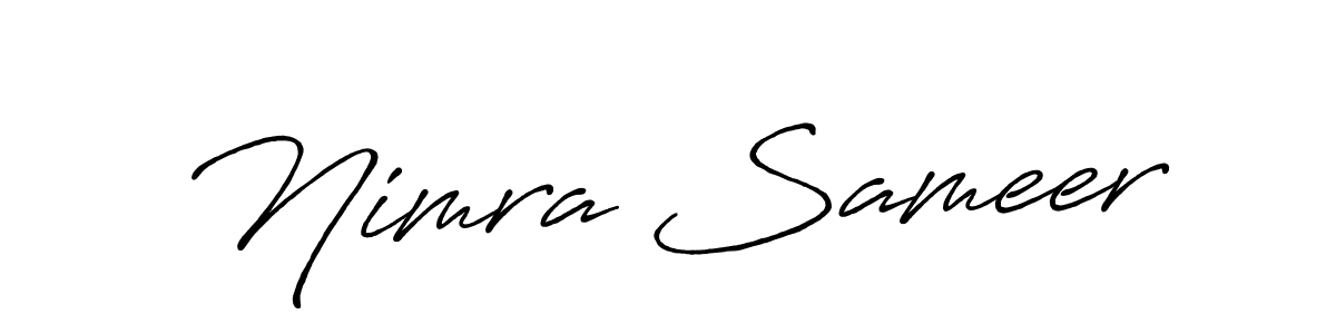 How to Draw Nimra Sameer signature style? Antro_Vectra_Bolder is a latest design signature styles for name Nimra Sameer. Nimra Sameer signature style 7 images and pictures png