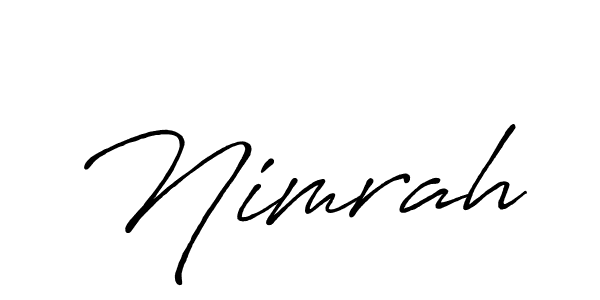 Similarly Antro_Vectra_Bolder is the best handwritten signature design. Signature creator online .You can use it as an online autograph creator for name Nimrah. Nimrah signature style 7 images and pictures png