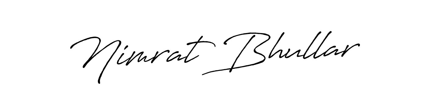 Antro_Vectra_Bolder is a professional signature style that is perfect for those who want to add a touch of class to their signature. It is also a great choice for those who want to make their signature more unique. Get Nimrat Bhullar name to fancy signature for free. Nimrat Bhullar signature style 7 images and pictures png