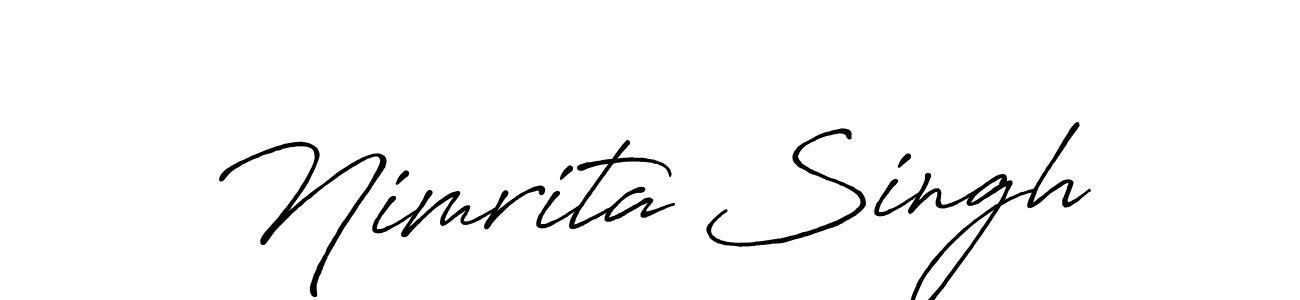 The best way (Antro_Vectra_Bolder) to make a short signature is to pick only two or three words in your name. The name Nimrita Singh include a total of six letters. For converting this name. Nimrita Singh signature style 7 images and pictures png
