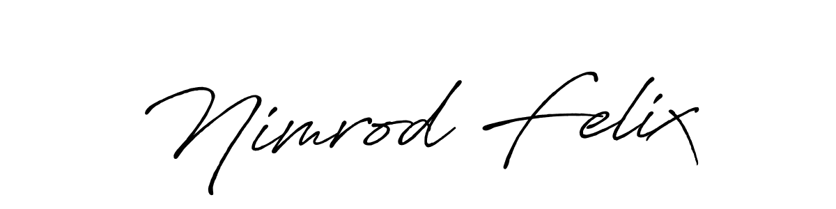 You should practise on your own different ways (Antro_Vectra_Bolder) to write your name (Nimrod Felix) in signature. don't let someone else do it for you. Nimrod Felix signature style 7 images and pictures png