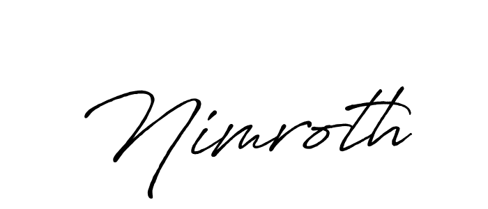 Use a signature maker to create a handwritten signature online. With this signature software, you can design (Antro_Vectra_Bolder) your own signature for name Nimroth. Nimroth signature style 7 images and pictures png