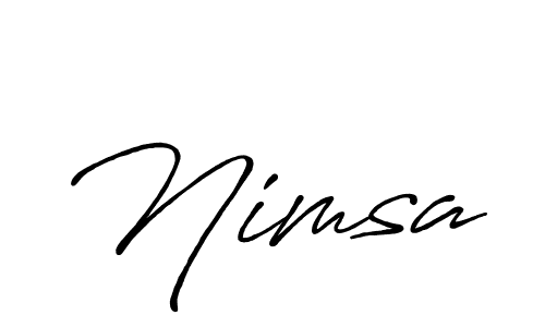 Also we have Nimsa name is the best signature style. Create professional handwritten signature collection using Antro_Vectra_Bolder autograph style. Nimsa signature style 7 images and pictures png