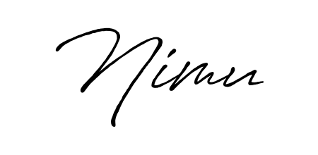 Similarly Antro_Vectra_Bolder is the best handwritten signature design. Signature creator online. You can use it as an online autograph creator for name Nimu. Nimu signature style 7 images and pictures png