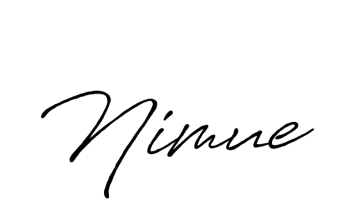 Create a beautiful signature design for name Nimue. With this signature (Antro_Vectra_Bolder) fonts, you can make a handwritten signature for free. Nimue signature style 7 images and pictures png