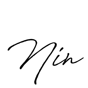 Also You can easily find your signature by using the search form. We will create Nin name handwritten signature images for you free of cost using Antro_Vectra_Bolder sign style. Nin signature style 7 images and pictures png