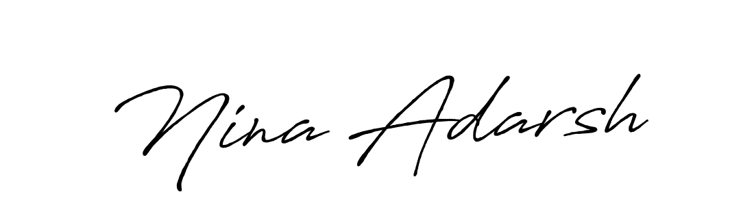 Also we have Nina Adarsh name is the best signature style. Create professional handwritten signature collection using Antro_Vectra_Bolder autograph style. Nina Adarsh signature style 7 images and pictures png