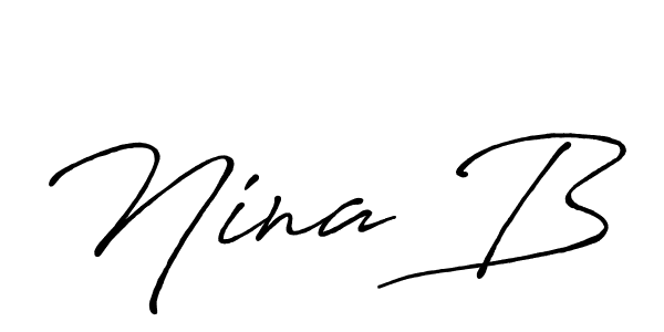 Best and Professional Signature Style for Nina B. Antro_Vectra_Bolder Best Signature Style Collection. Nina B signature style 7 images and pictures png
