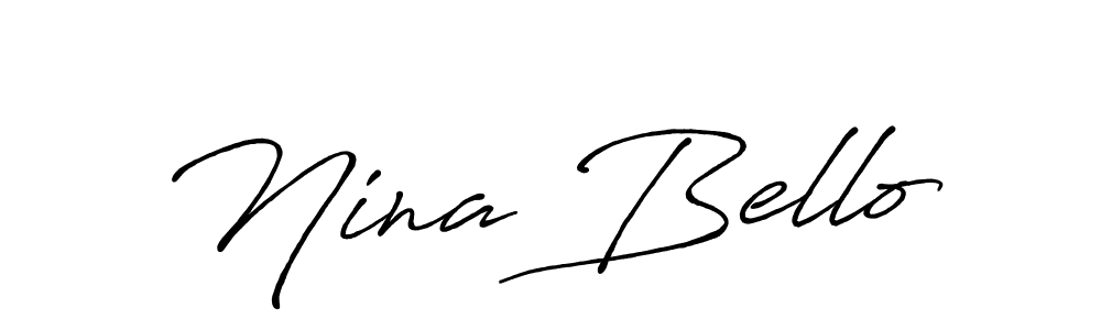 Make a beautiful signature design for name Nina Bello. Use this online signature maker to create a handwritten signature for free. Nina Bello signature style 7 images and pictures png