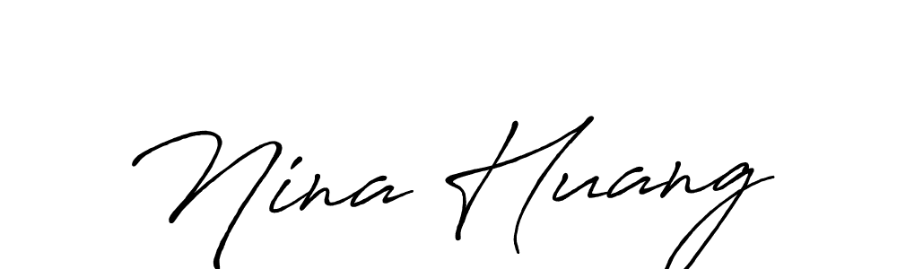 You should practise on your own different ways (Antro_Vectra_Bolder) to write your name (Nina Huang) in signature. don't let someone else do it for you. Nina Huang signature style 7 images and pictures png