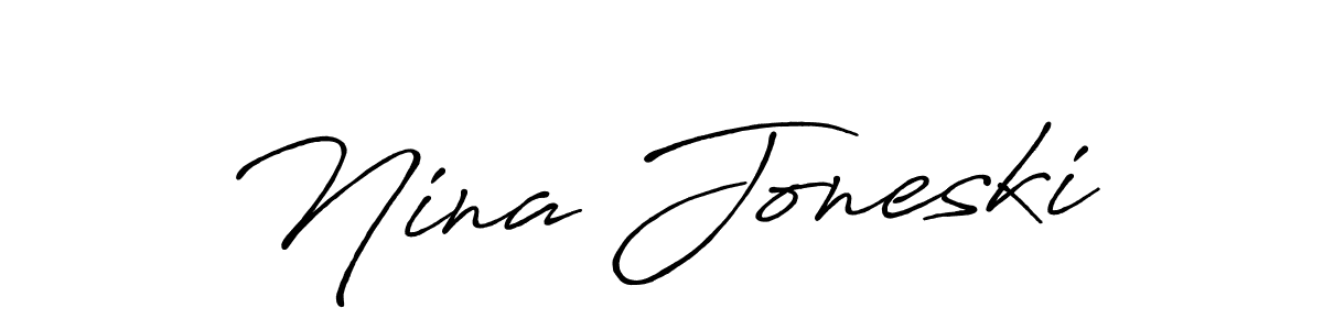 Make a short Nina Joneski signature style. Manage your documents anywhere anytime using Antro_Vectra_Bolder. Create and add eSignatures, submit forms, share and send files easily. Nina Joneski signature style 7 images and pictures png