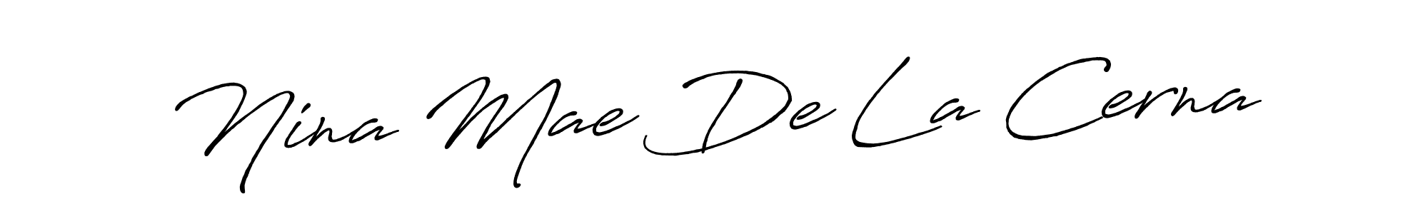 You should practise on your own different ways (Antro_Vectra_Bolder) to write your name (Nina Mae De La Cerna) in signature. don't let someone else do it for you. Nina Mae De La Cerna signature style 7 images and pictures png