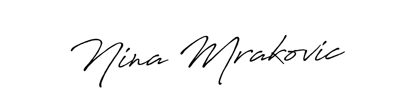 Also we have Nina Mrakovic name is the best signature style. Create professional handwritten signature collection using Antro_Vectra_Bolder autograph style. Nina Mrakovic signature style 7 images and pictures png