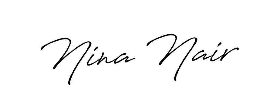 Create a beautiful signature design for name Nina Nair. With this signature (Antro_Vectra_Bolder) fonts, you can make a handwritten signature for free. Nina Nair signature style 7 images and pictures png