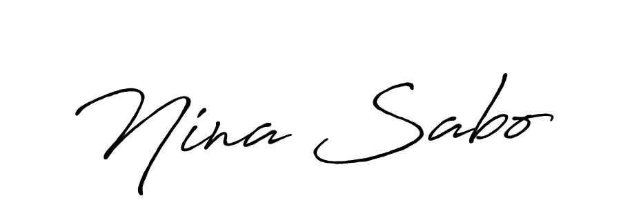 Make a beautiful signature design for name Nina Sabo. Use this online signature maker to create a handwritten signature for free. Nina Sabo signature style 7 images and pictures png