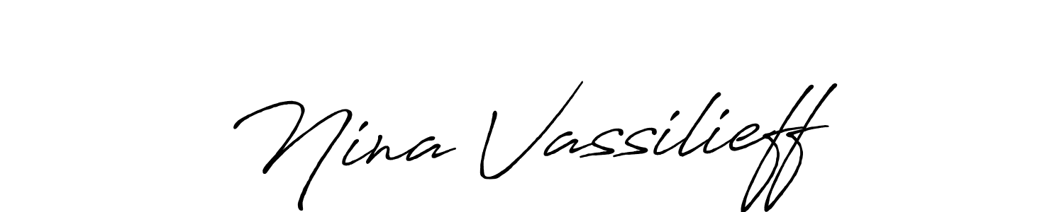 Also You can easily find your signature by using the search form. We will create Nina Vassilieff name handwritten signature images for you free of cost using Antro_Vectra_Bolder sign style. Nina Vassilieff signature style 7 images and pictures png
