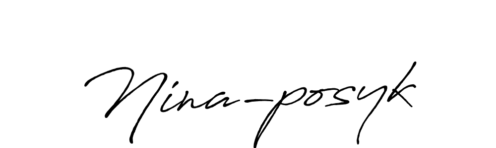 Make a beautiful signature design for name Nina-posyk. Use this online signature maker to create a handwritten signature for free. Nina-posyk signature style 7 images and pictures png