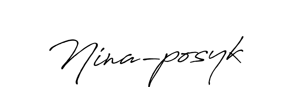 See photos of Nina-posyk official signature by Spectra . Check more albums & portfolios. Read reviews & check more about Antro_Vectra_Bolder font. Nina-posyk signature style 7 images and pictures png