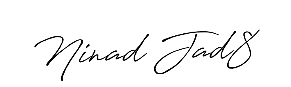 How to make Ninad Jad8 name signature. Use Antro_Vectra_Bolder style for creating short signs online. This is the latest handwritten sign. Ninad Jad8 signature style 7 images and pictures png