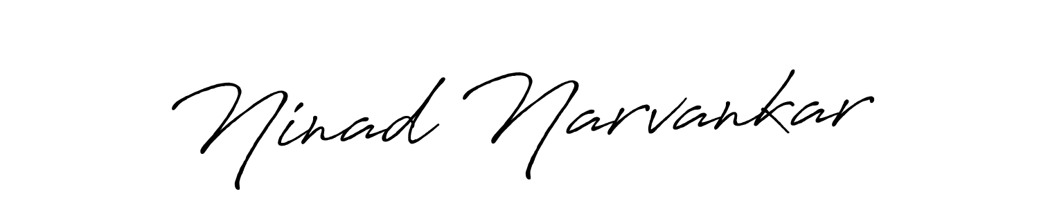 How to make Ninad Narvankar name signature. Use Antro_Vectra_Bolder style for creating short signs online. This is the latest handwritten sign. Ninad Narvankar signature style 7 images and pictures png